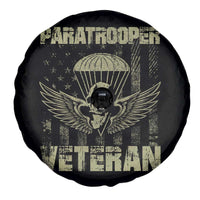 Paratrooper Veteran Spare Tire Cover Airborne Military Vintage American Flag - Wonder Print Shop