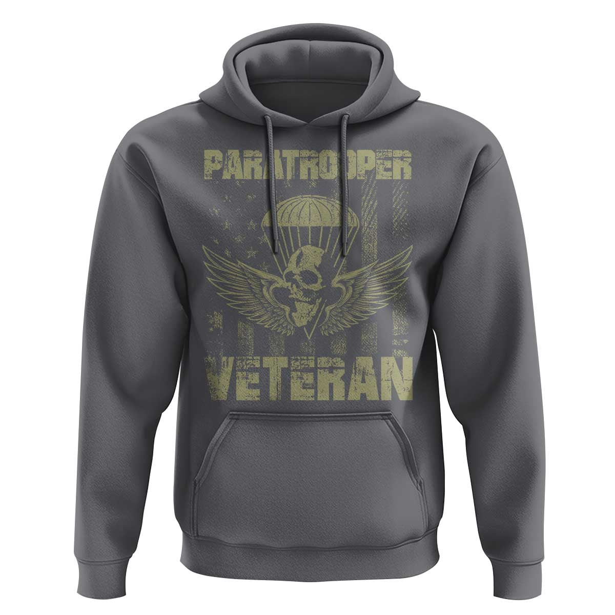 Paratrooper Veteran Hoodie Airborne Military Vintage American Flag - Wonder Print Shop