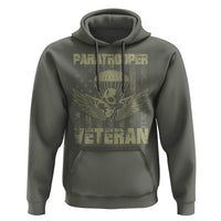 Paratrooper Veteran Hoodie Airborne Military Vintage American Flag - Wonder Print Shop