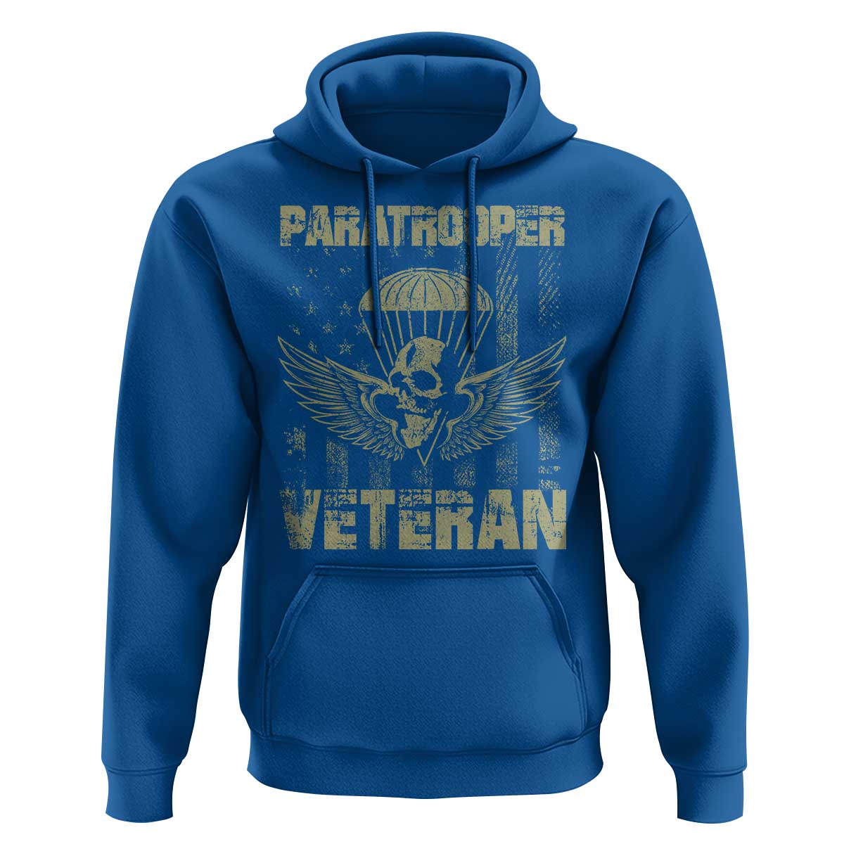 Paratrooper Veteran Hoodie Airborne Military Vintage American Flag - Wonder Print Shop
