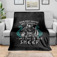 Viking Your First Mistake Was Thinking I Was One Of The Sheep Throw Blanket Viking Warrior - Wonder Print Shop