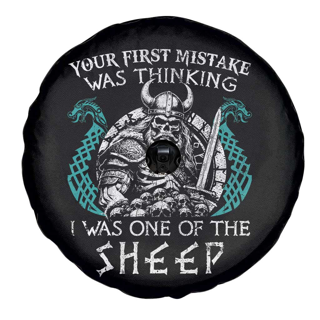 Viking Your First Mistake Was Thinking I Was One Of The Sheep Spare Tire Cover Viking Warrior - Wonder Print Shop