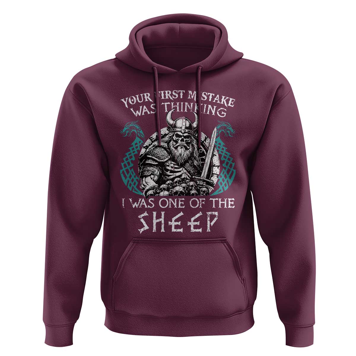 Viking Your First Mistake Was Thinking I Was One Of The Sheep Hoodie Viking Warrior - Wonder Print Shop