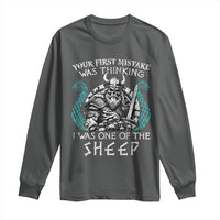 Viking Your First Mistake Was Thinking I Was One Of The Sheep Long Sleeve Shirt Viking Warrior - Wonder Print Shop