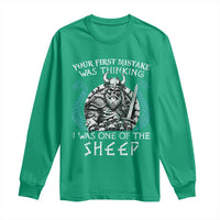Viking Your First Mistake Was Thinking I Was One Of The Sheep Long Sleeve Shirt Viking Warrior - Wonder Print Shop
