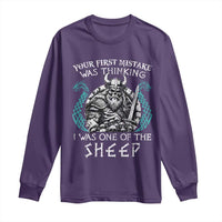 Viking Your First Mistake Was Thinking I Was One Of The Sheep Long Sleeve Shirt Viking Warrior - Wonder Print Shop
