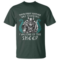 Viking Your First Mistake Was Thinking I Was One Of The Sheep T Shirt Viking Warrior - Wonder Print Shop