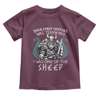 Viking Your First Mistake Was Thinking I Was One Of The Sheep Toddler T Shirt Viking Warrior - Wonder Print Shop