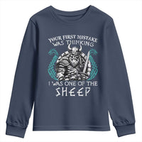 Viking Your First Mistake Was Thinking I Was One Of The Sheep Youth Sweatshirt Viking Warrior - Wonder Print Shop