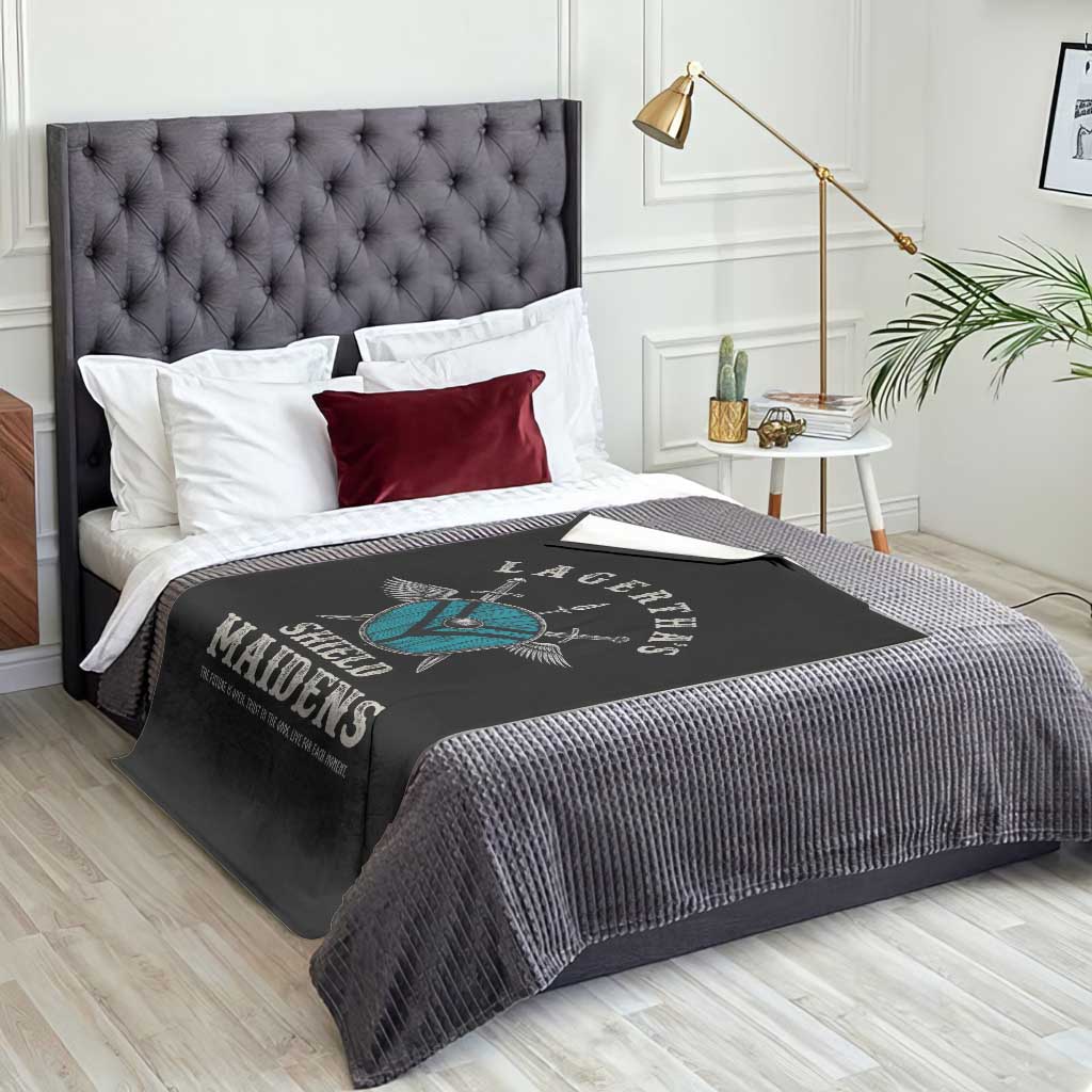 Lagertha's Shield Maidens Throw Blanket The Future Is Open Trust In The Gods Viking Warrior - Wonder Print Shop