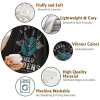Lagertha's Shield Maidens Throw Blanket The Future Is Open Trust In The Gods Viking Warrior - Wonder Print Shop
