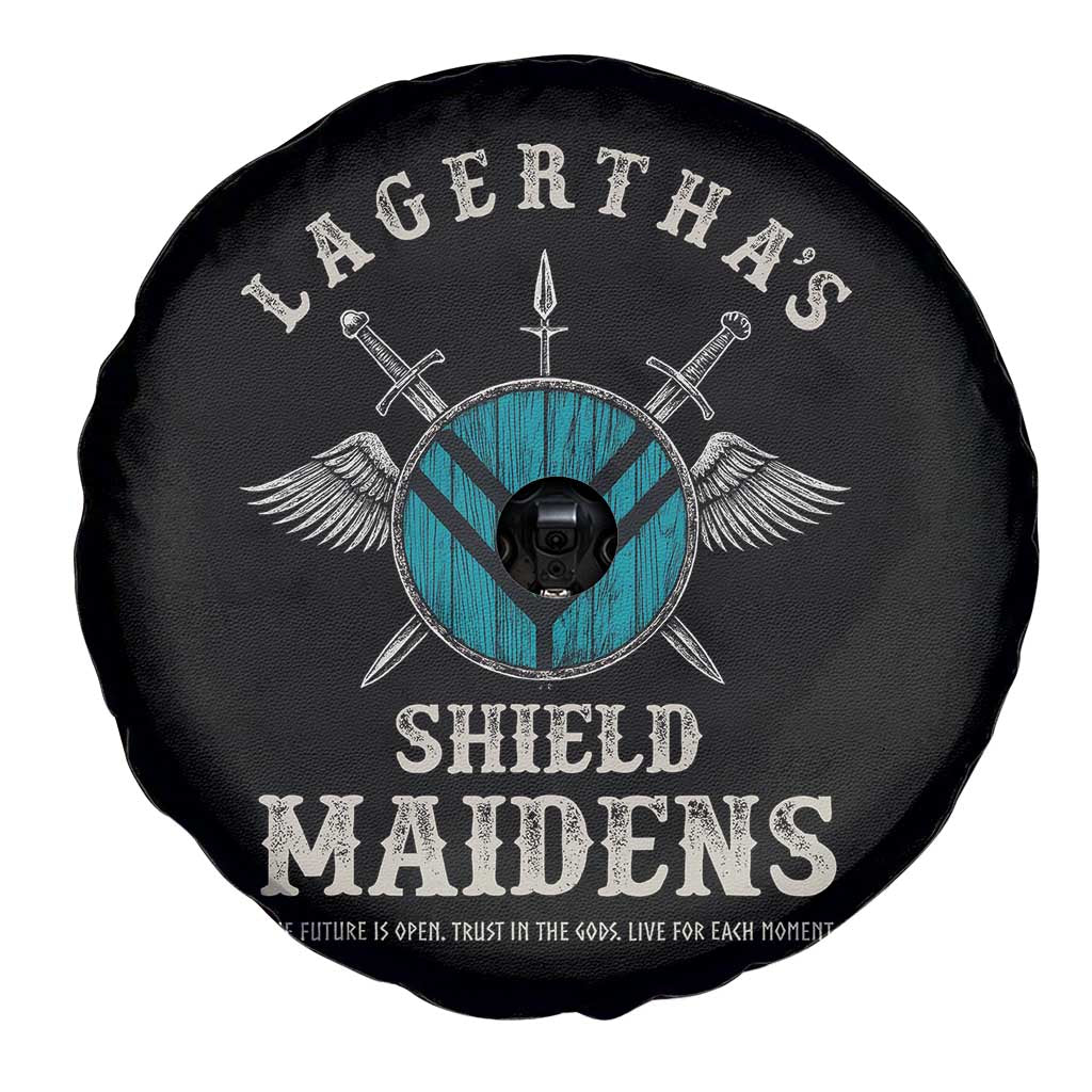 Lagertha's Shield Maidens Spare Tire Cover The Future Is Open Trust In The Gods Viking Warrior - Wonder Print Shop