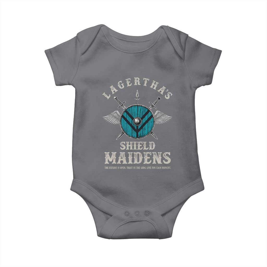 Lagertha's Shield Maidens Baby Onesie The Future Is Open Trust In The Gods Viking Warrior - Wonder Print Shop
