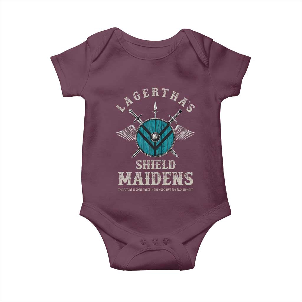Lagertha's Shield Maidens Baby Onesie The Future Is Open Trust In The Gods Viking Warrior - Wonder Print Shop
