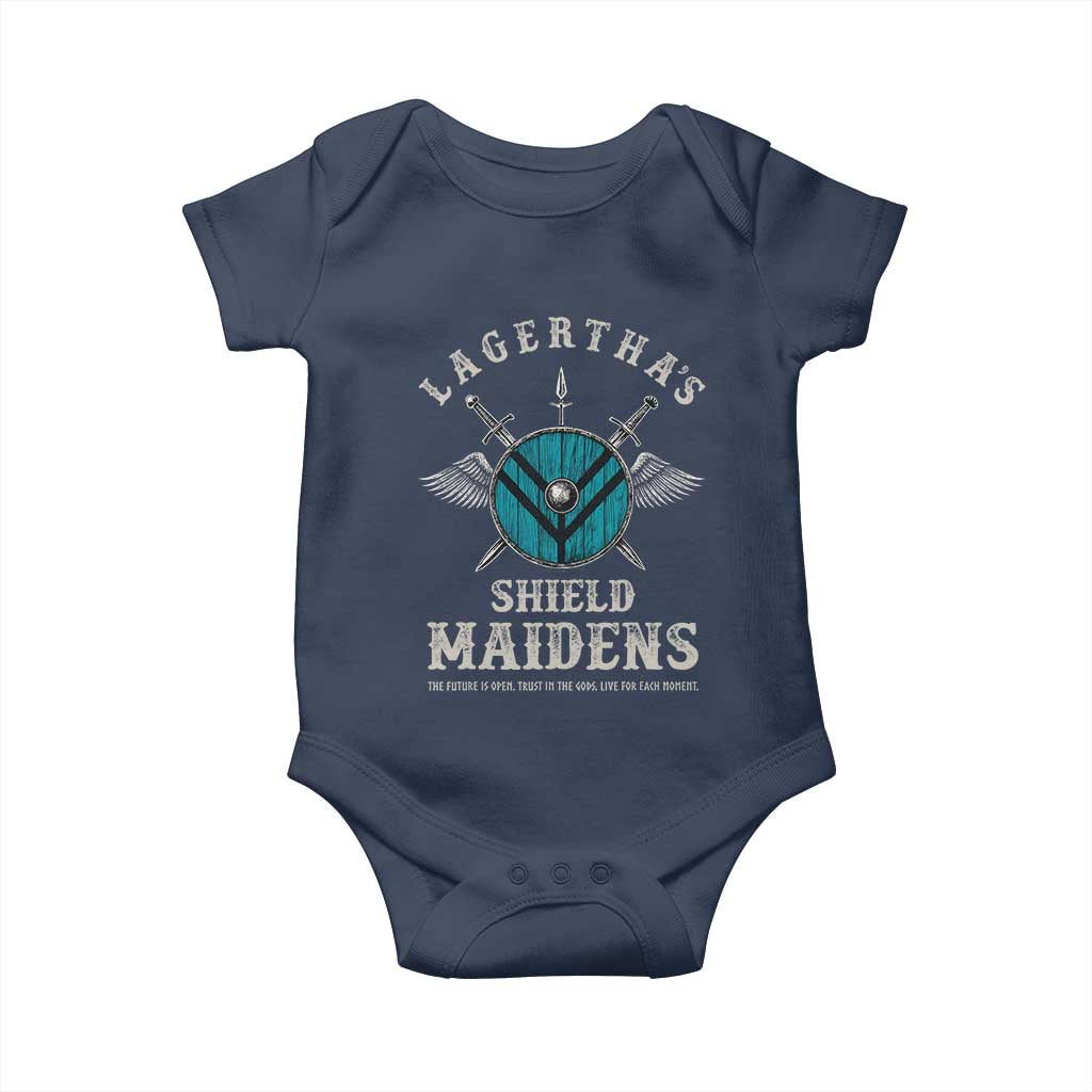 Lagertha's Shield Maidens Baby Onesie The Future Is Open Trust In The Gods Viking Warrior - Wonder Print Shop