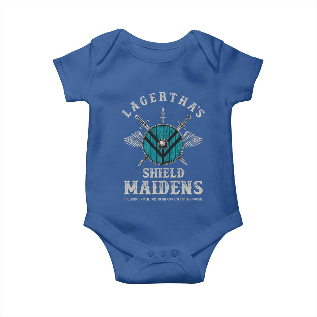 Lagertha's Shield Maidens Baby Onesie The Future Is Open Trust In The Gods Viking Warrior - Wonder Print Shop