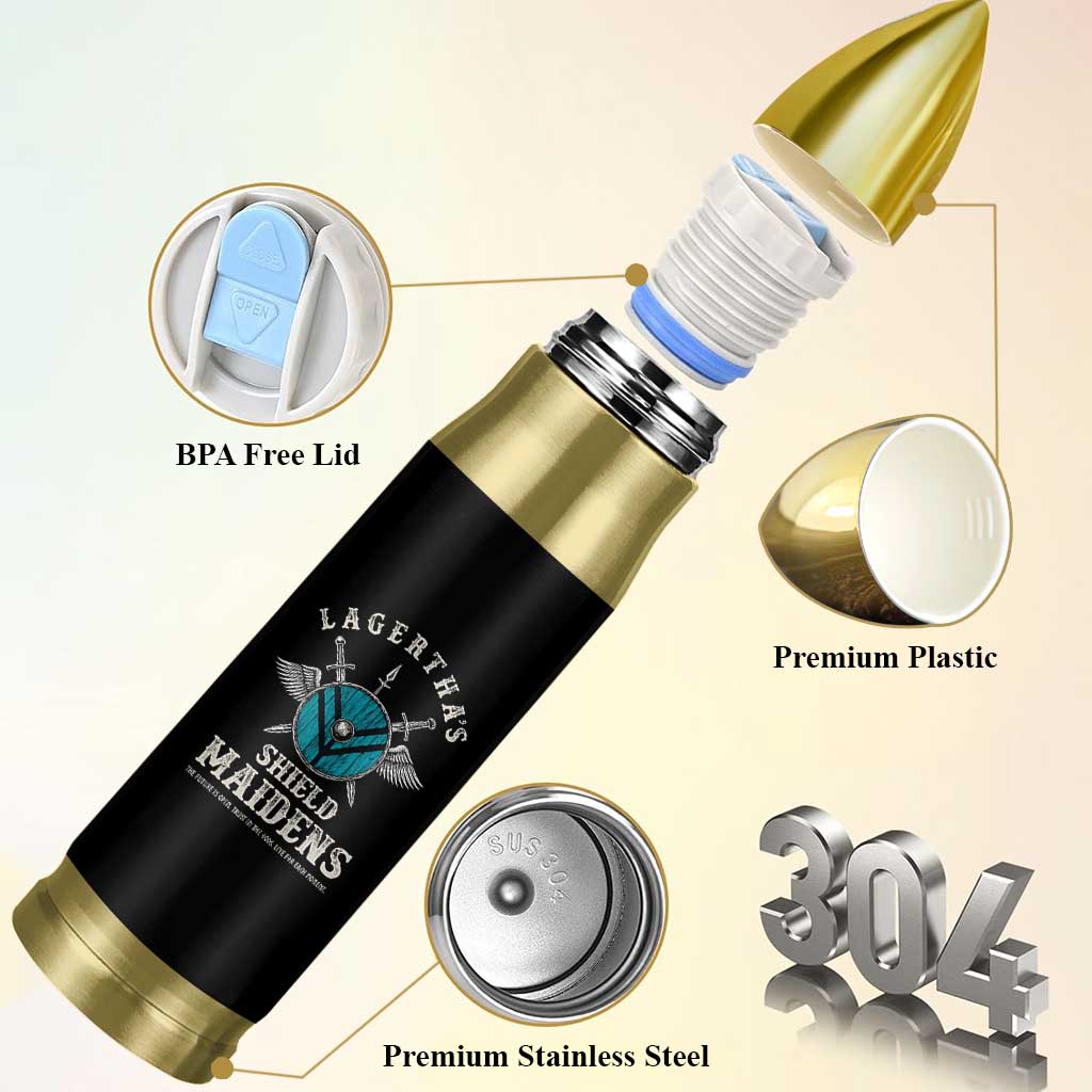 Lagertha's Shield Maidens Bullet Tumbler The Future Is Open Trust In The Gods Viking Warrior - Wonder Print Shop