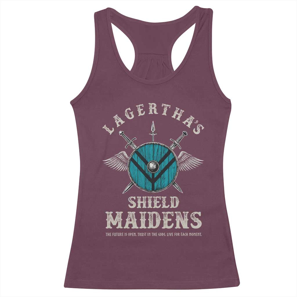 Lagertha's Shield Maidens Racerback Tank Top The Future Is Open Trust In The Gods Viking Warrior - Wonder Print Shop
