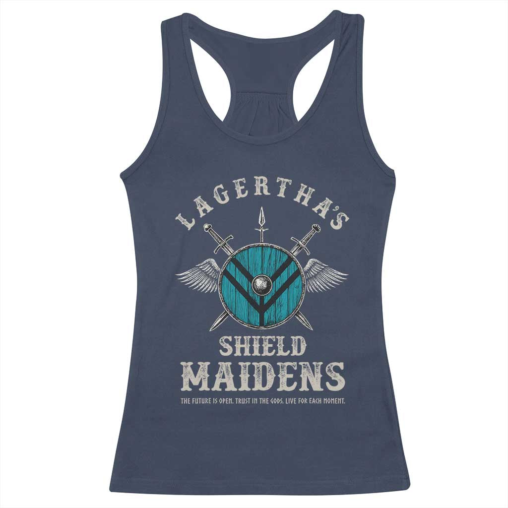 Lagertha's Shield Maidens Racerback Tank Top The Future Is Open Trust In The Gods Viking Warrior - Wonder Print Shop