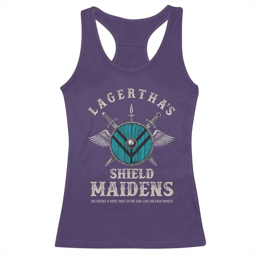 Lagertha's Shield Maidens Racerback Tank Top The Future Is Open Trust In The Gods Viking Warrior - Wonder Print Shop
