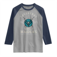 Lagertha's Shield Maidens Raglan Shirt The Future Is Open Trust In The Gods Viking Warrior - Wonder Print Shop