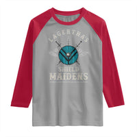Lagertha's Shield Maidens Raglan Shirt The Future Is Open Trust In The Gods Viking Warrior - Wonder Print Shop