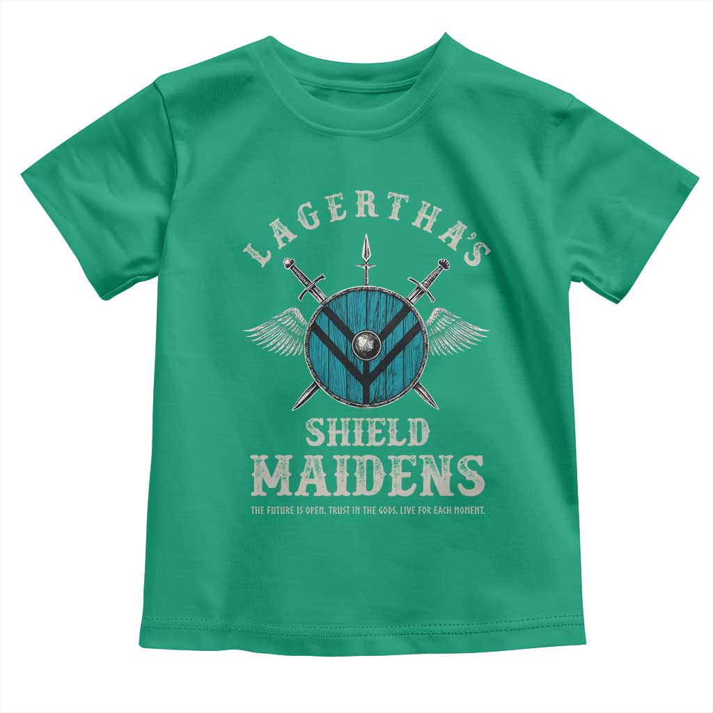 Lagertha's Shield Maidens Toddler T Shirt The Future Is Open Trust In The Gods Viking Warrior - Wonder Print Shop