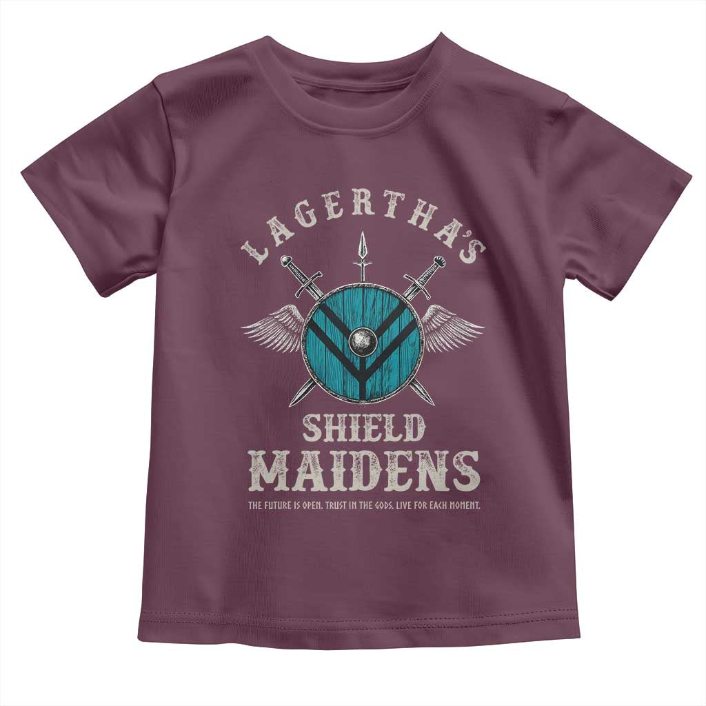 Lagertha's Shield Maidens Toddler T Shirt The Future Is Open Trust In The Gods Viking Warrior - Wonder Print Shop