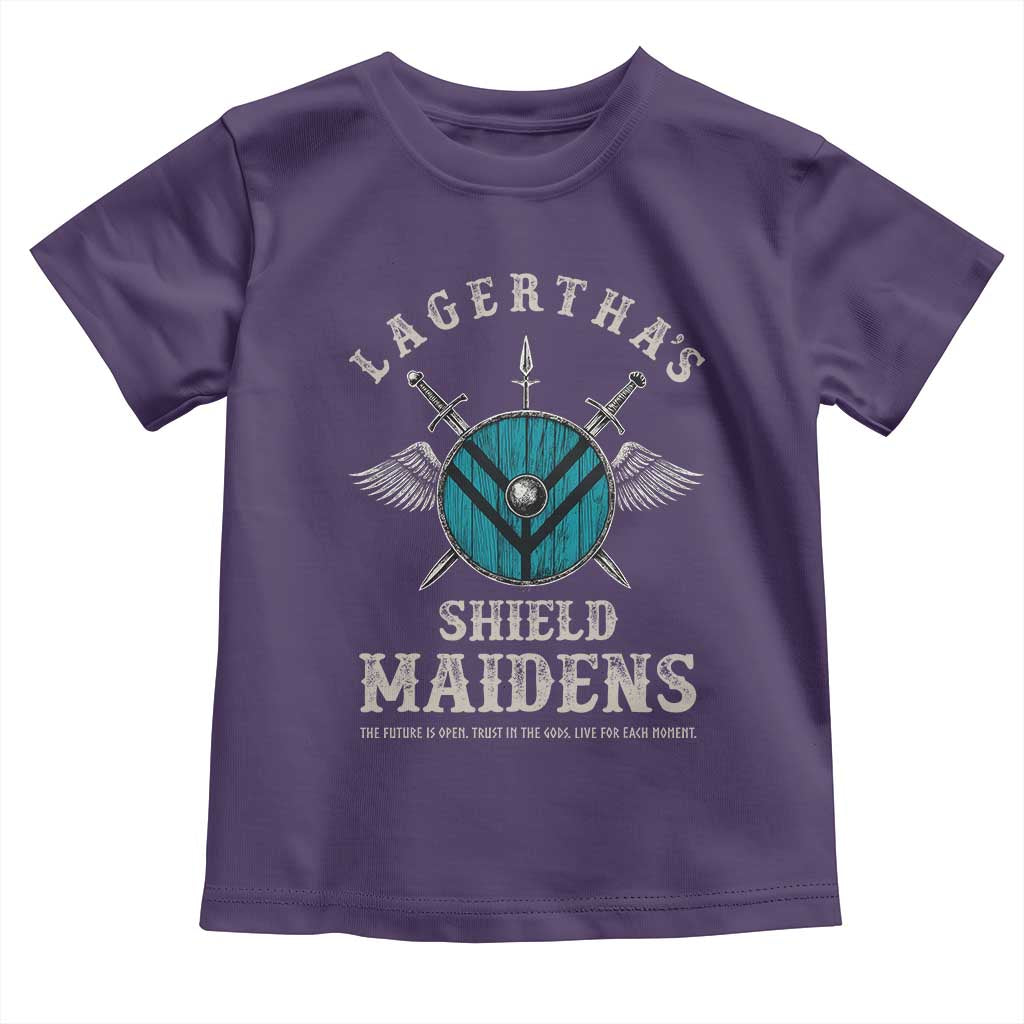 Lagertha's Shield Maidens Toddler T Shirt The Future Is Open Trust In The Gods Viking Warrior - Wonder Print Shop