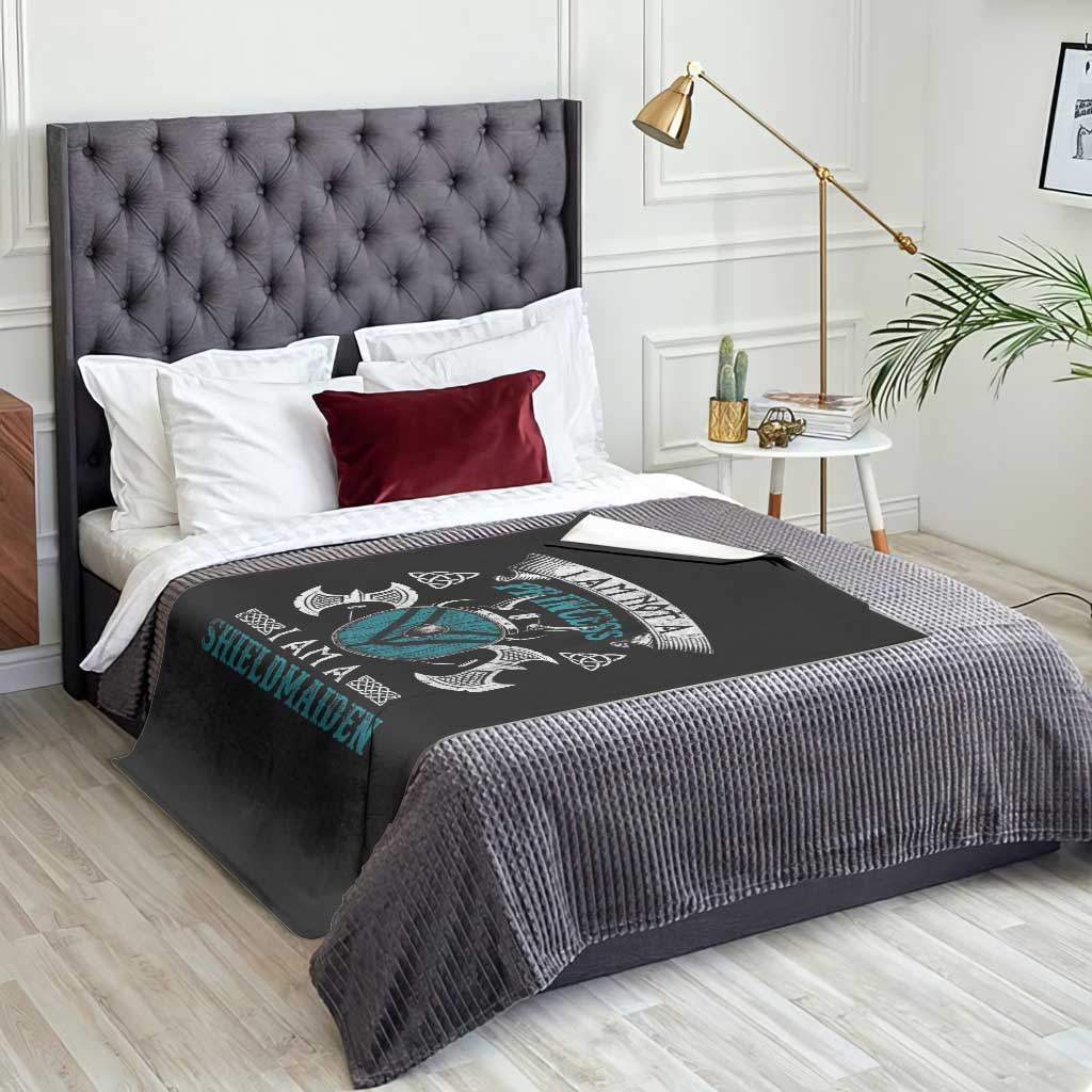 Funny I Am Not A Princess I Am A Shieldmaiden Throw Blanket Viking Pride - Wonder Print Shop