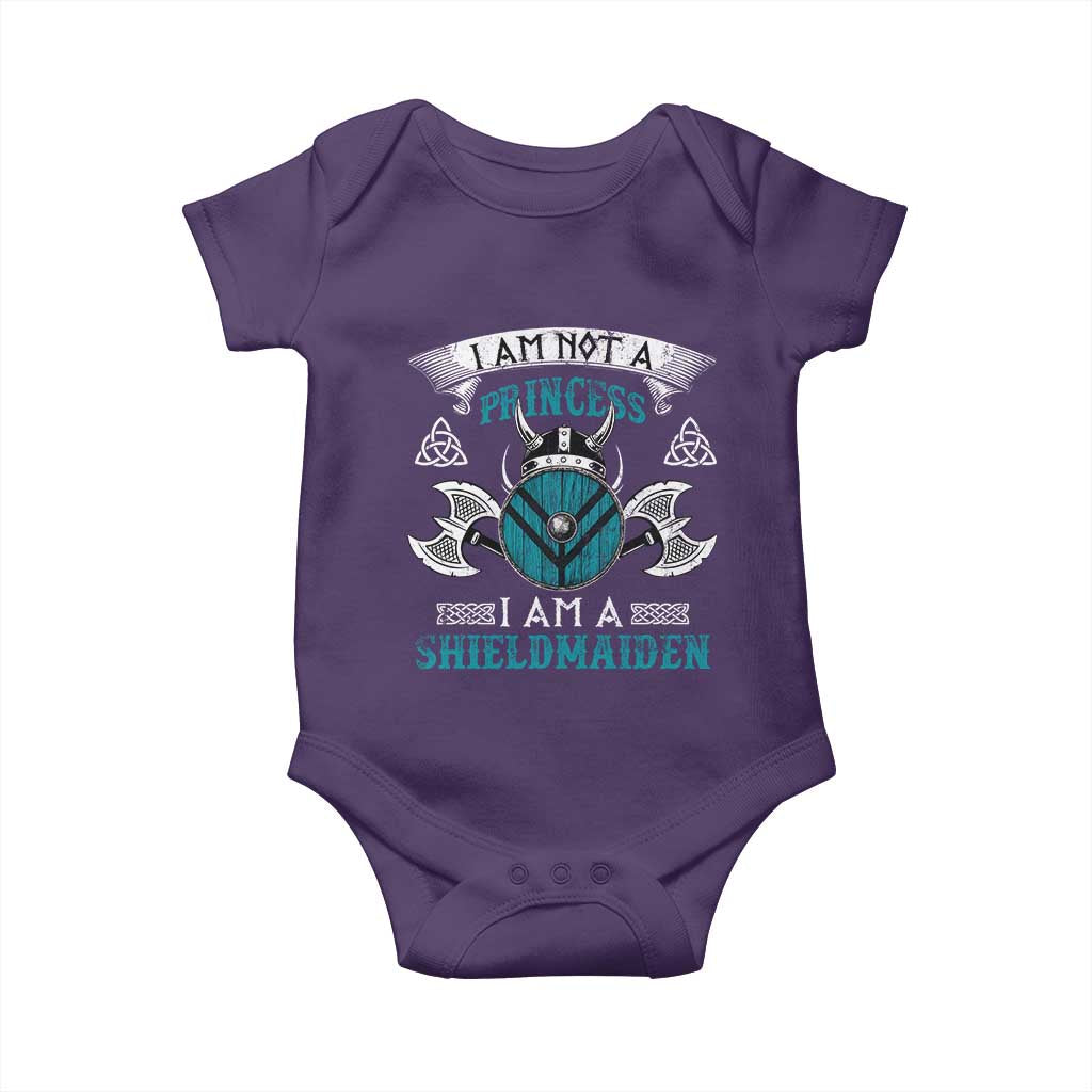 Funny I Am Not A Princess I Am A Shieldmaiden Baby Onesie Viking Pride - Wonder Print Shop