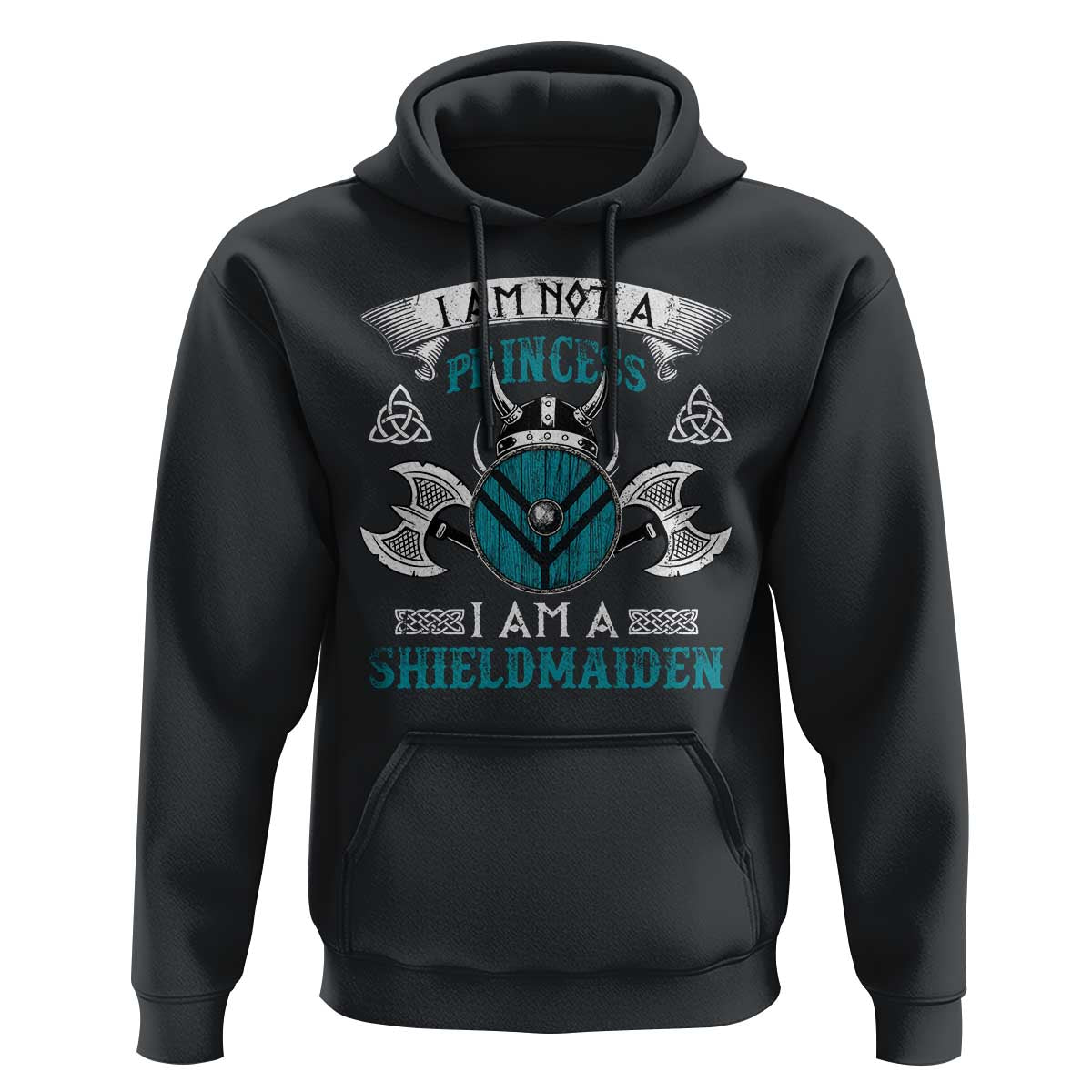 Funny I Am Not A Princess I Am A Shieldmaiden Hoodie Viking Pride - Wonder Print Shop