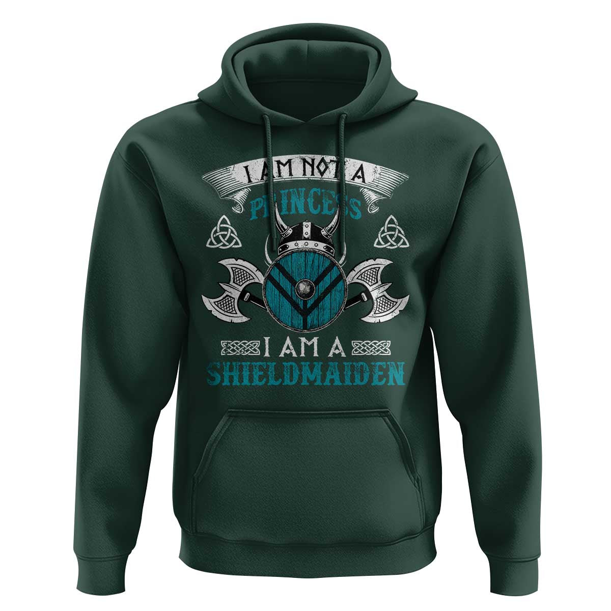 Funny I Am Not A Princess I Am A Shieldmaiden Hoodie Viking Pride - Wonder Print Shop