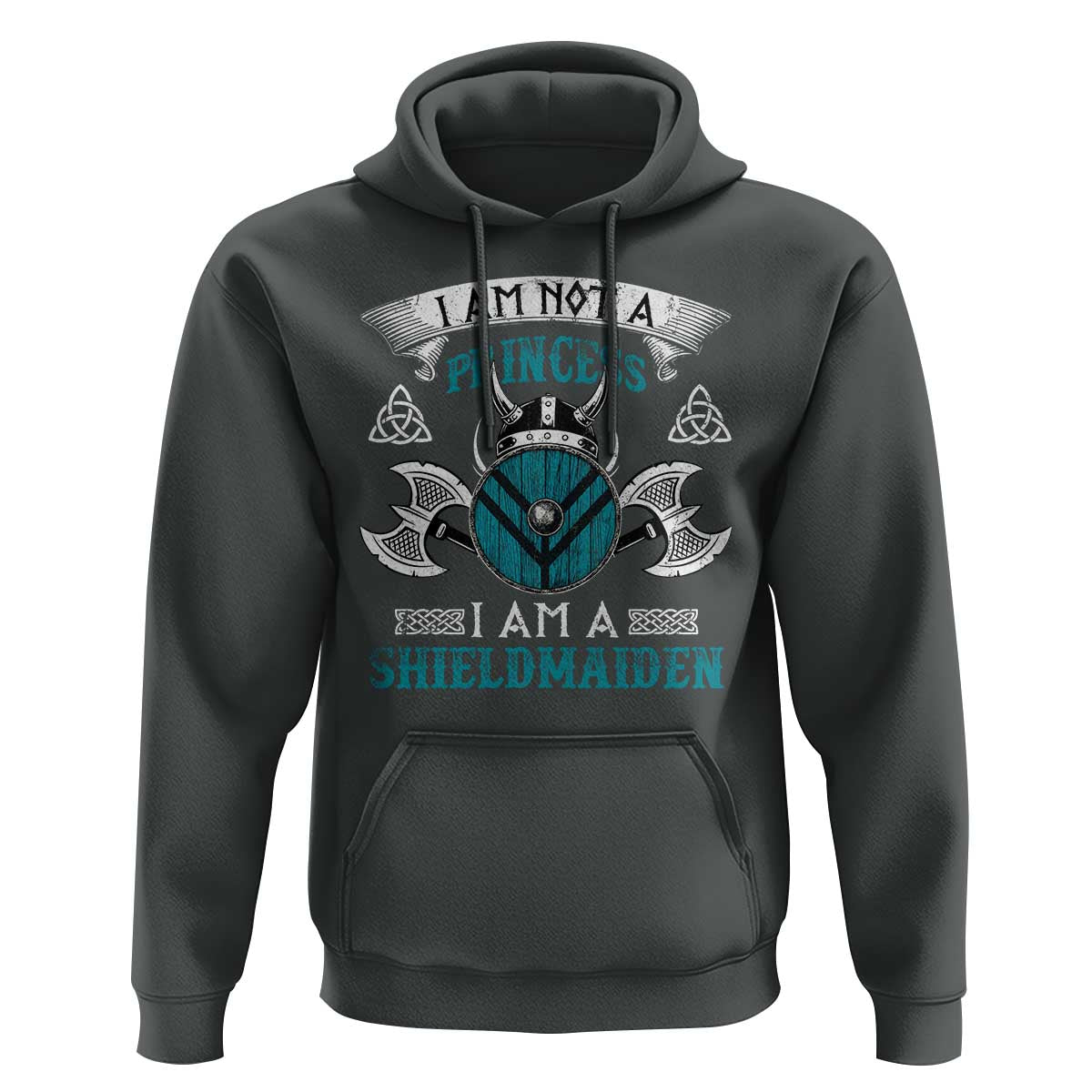 Funny I Am Not A Princess I Am A Shieldmaiden Hoodie Viking Pride - Wonder Print Shop