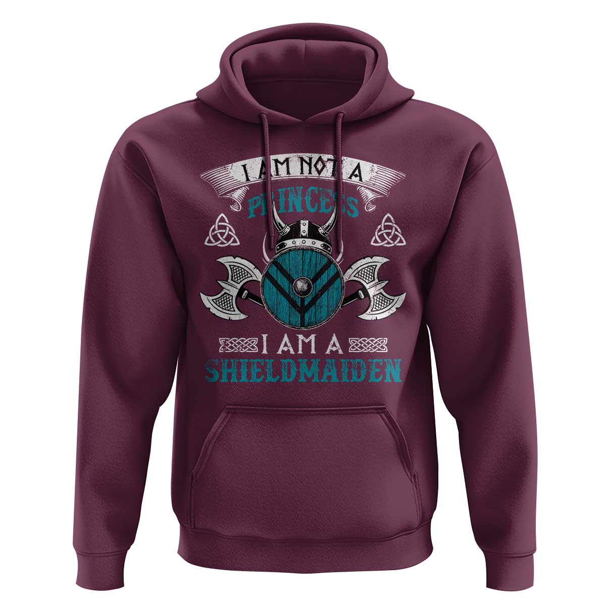 Funny I Am Not A Princess I Am A Shieldmaiden Hoodie Viking Pride - Wonder Print Shop