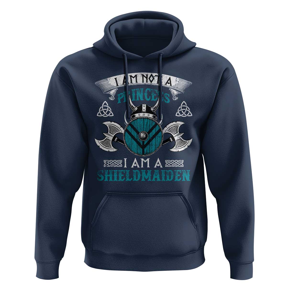 Funny I Am Not A Princess I Am A Shieldmaiden Hoodie Viking Pride - Wonder Print Shop