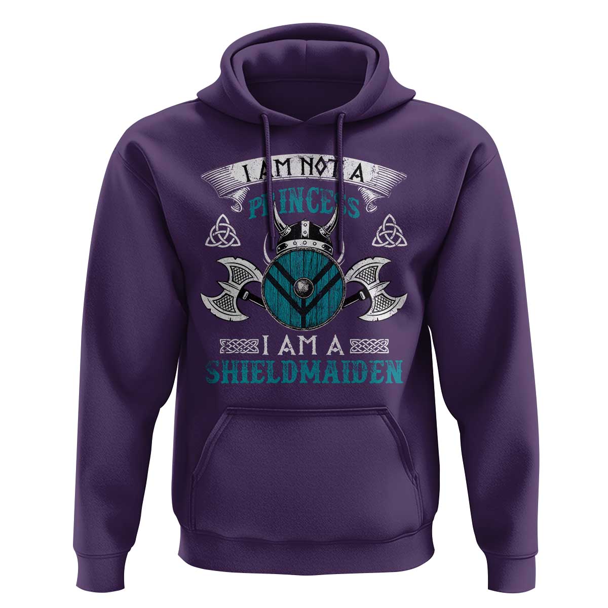 Funny I Am Not A Princess I Am A Shieldmaiden Hoodie Viking Pride - Wonder Print Shop
