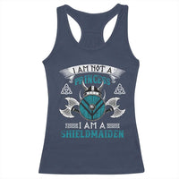 Funny I Am Not A Princess I Am A Shieldmaiden Racerback Tank Top Viking Pride - Wonder Print Shop