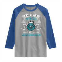 Funny I Am Not A Princess I Am A Shieldmaiden Raglan Shirt Viking Pride - Wonder Print Shop