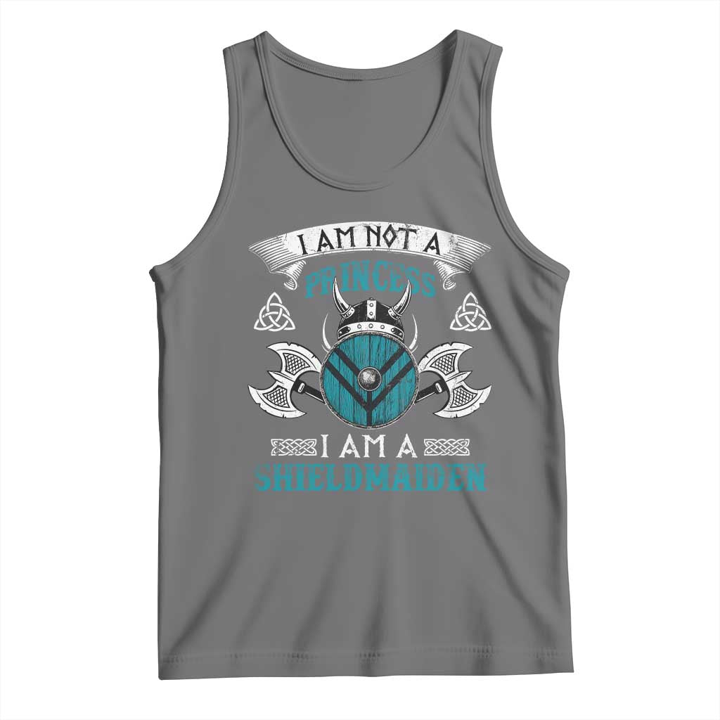 Funny I Am Not A Princess I Am A Shieldmaiden Tank Top Viking Pride - Wonder Print Shop