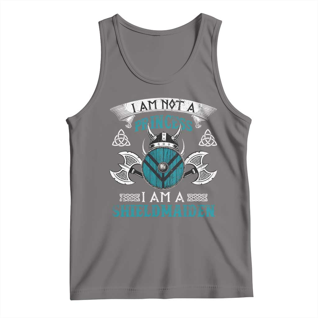 Funny I Am Not A Princess I Am A Shieldmaiden Tank Top Viking Pride - Wonder Print Shop