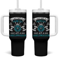 Funny I Am Not A Princess I Am A Shieldmaiden Tumbler With Handle Viking Pride - Wonder Print Shop