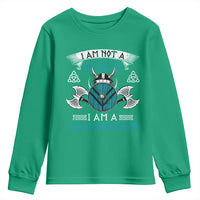 Funny I Am Not A Princess I Am A Shieldmaiden Youth Sweatshirt Viking Pride - Wonder Print Shop