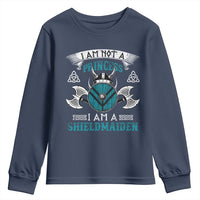 Funny I Am Not A Princess I Am A Shieldmaiden Youth Sweatshirt Viking Pride - Wonder Print Shop