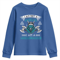 Funny I Am Not A Princess I Am A Shieldmaiden Youth Sweatshirt Viking Pride - Wonder Print Shop