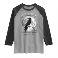 Funny F Caw F Raglan Shirt When Some Asked Him About Black Crow Moon Gothic - Wonder Print Shop