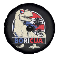 Funny Boricua Dinosaur Dino Puerto Rican Flag Hispanic Heritage Spare Tire Cover - Wonder Print Shop