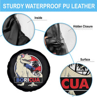 Funny Boricua Dinosaur Dino Puerto Rican Flag Hispanic Heritage Spare Tire Cover - Wonder Print Shop