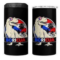 Funny Boricua Dinosaur Dino Puerto Rican Flag Hispanic Heritage 4 in 1 Can Cooler Tumbler - Wonder Print Shop