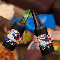 Funny Boricua Dinosaur Dino Puerto Rican Flag Hispanic Heritage 4 in 1 Can Cooler Tumbler - Wonder Print Shop